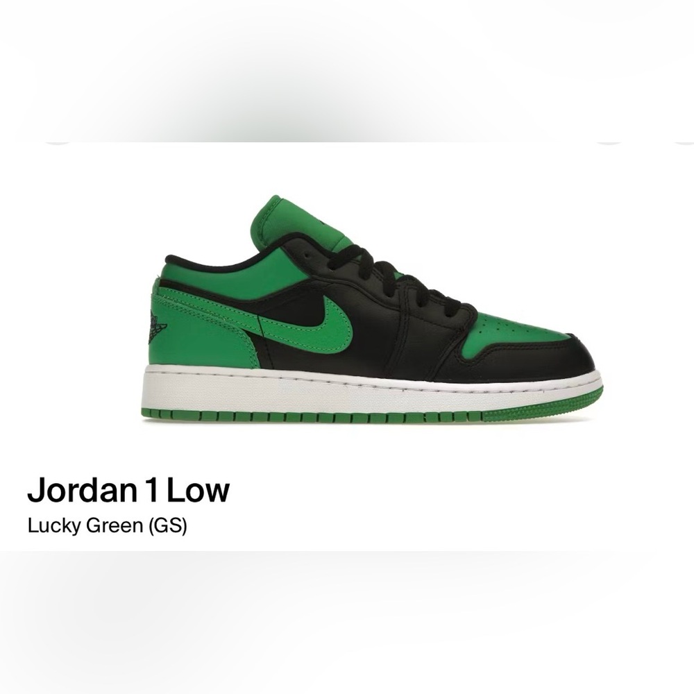 Jordan 1 Low Lucky Green and Black